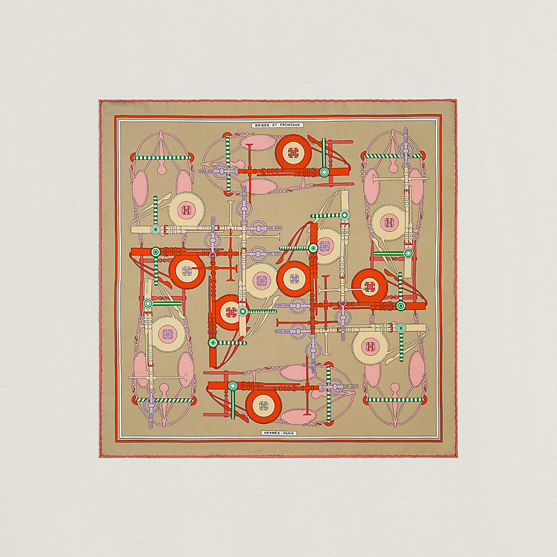 【HERMES】Brides et Frontaux ガヴロッシュ45 cm スカーフ HERMES エルメス スカーフ ガヴロッシュ GAVROCHE TWILL 45×45
